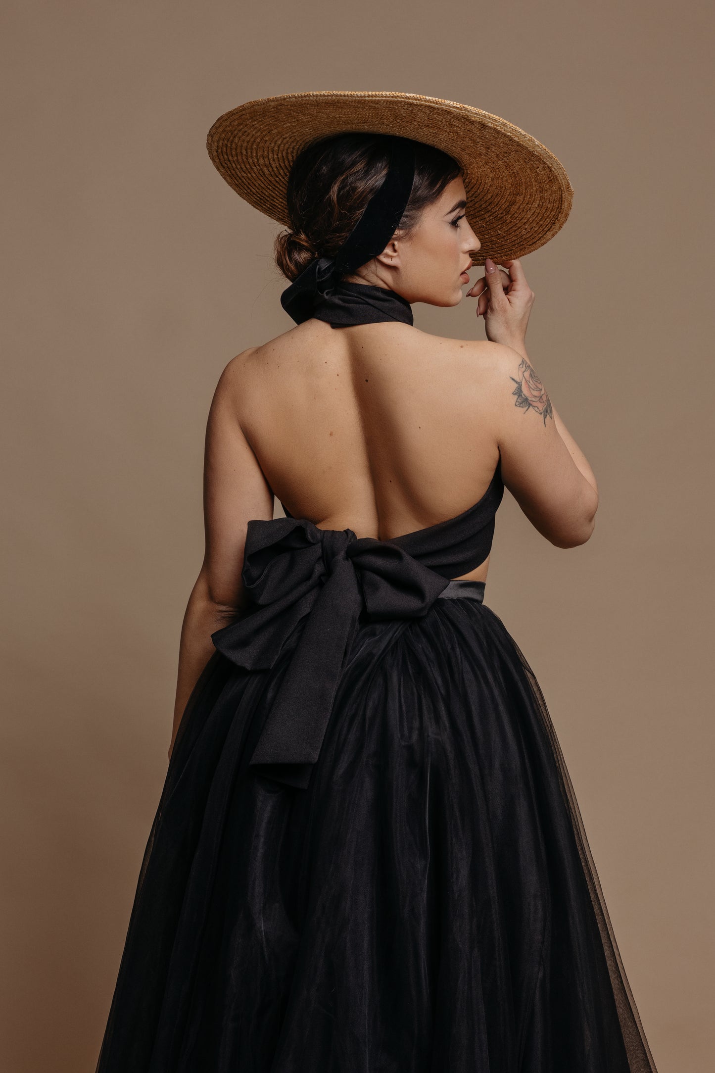 Artemisia – Set Gonna in Tulle & Top Fascia Nero Edizione Limitata